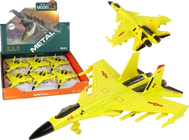 Żółty samolot myśliwski z napędem ciernym 1:72