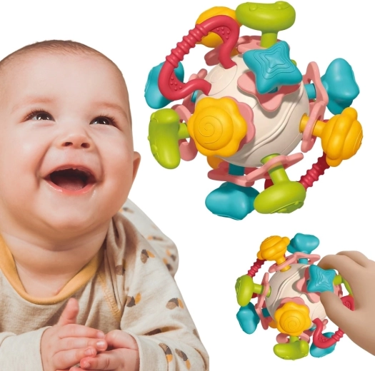 WOOPIE BABY sensoryczna grzechotka i gryzak 4 w 1 dla niemowląt od urodzenia