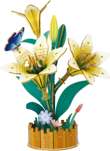 Drewniana układanka 3D Lilia 22 cm