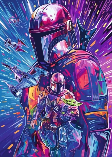 Puzzle Ravensburger Star Wars Hyperspace: Mandalorian XXL 500 elementów