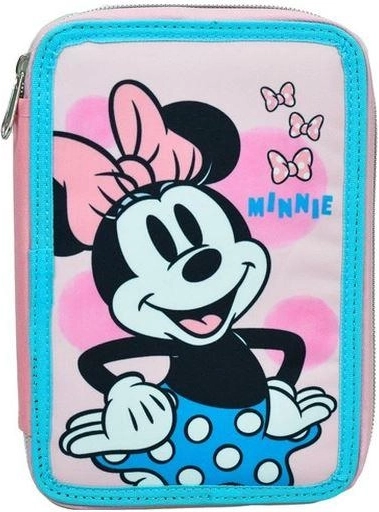 Wyposażony dwukomorowy piórnik Minnie Gimsa