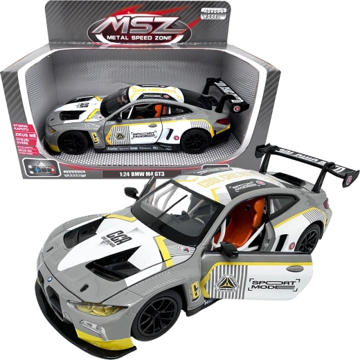Metalowy model 1:24 BMW M4 GT3 – srebrnoszary