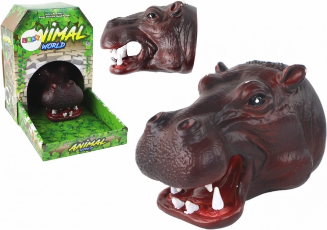 Pluszowa pacynka na rękę hipopotam