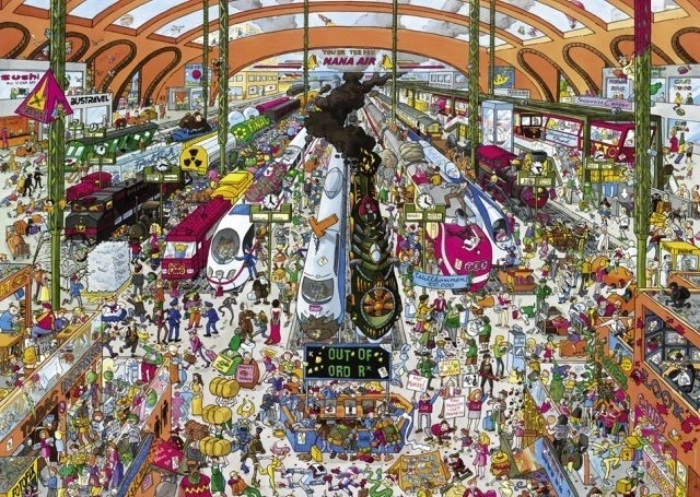 Heye puzzle dworzec kolejowy 2000 elementów