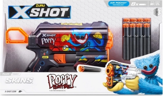 Pistolet na piankowe strzałki X-SHOT Flux Toony – 8 strzałek