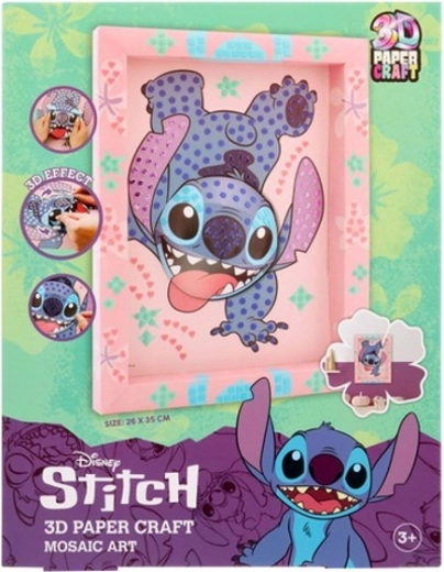 Origami DISNEY obraz Stitch 3D mozaika z papieru 26 × 35 cm