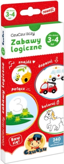 Logiczna książka gier dla dzieci 3–4 lata CzuCzu