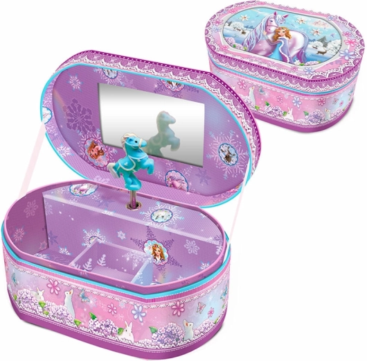 Muzyczna szkatułka owalna – koń i księżniczka