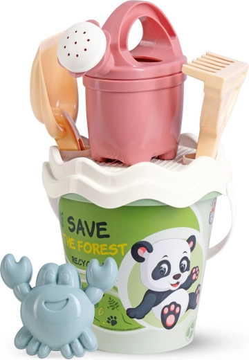 Androni recyklingowy pastelowy zestaw do piasku z konewką, 6 elementów