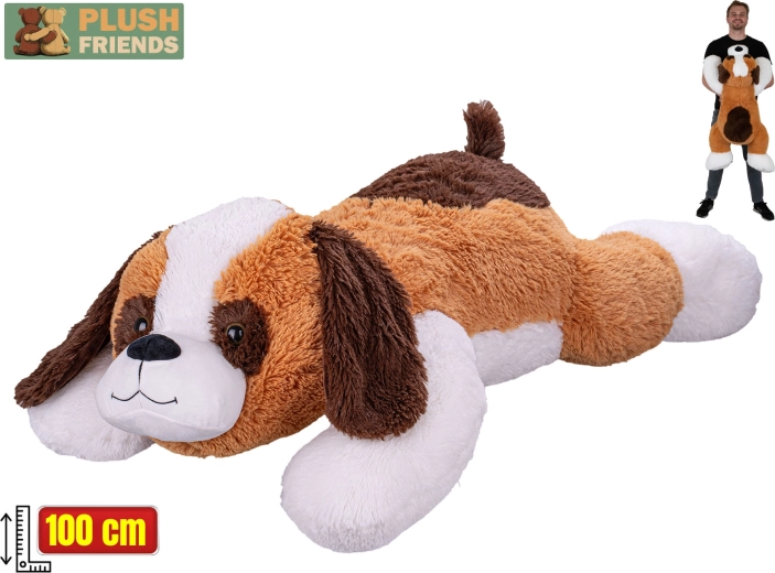 Pluszowy bernardyn 100 cm – leżący przytulak z kolekcji Plush Friends