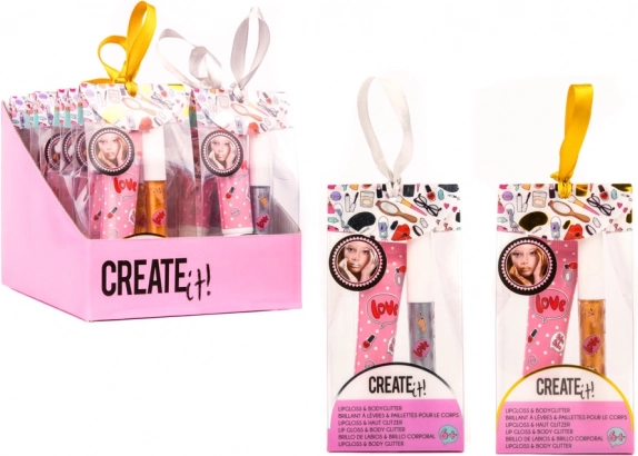 Błyszczyk do ust i brokat do ciała CREATE IT! srebrny i złoty