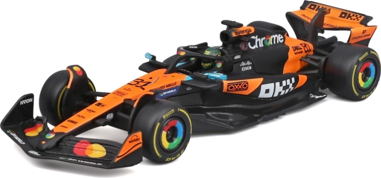 Model Bburago F1 McLaren MCL39 (2025) Oscar Piastri #81 1:43 w akrylowym boxie