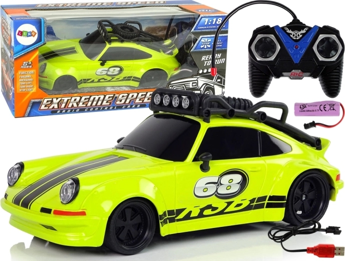 Samochód sportowy 1:18 Zielone koło zapasowe Pilot