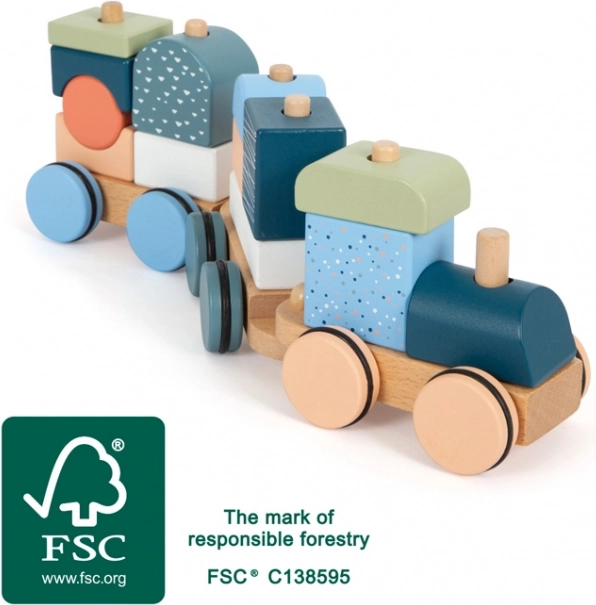 Drewniany pociąg do układania Arctic small foot