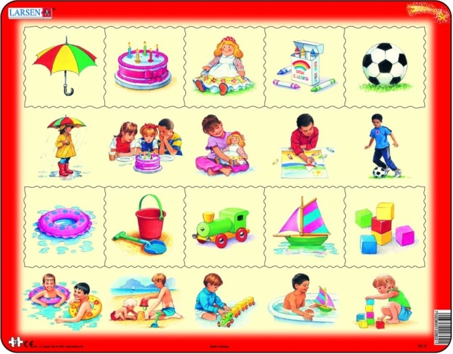 LARSEN puzzle: Co do czego pasuje? 10 elementów