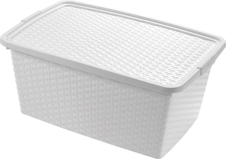 Plastowy pojemnik do przechowywania z pokrywką HEIDRUN 10 l