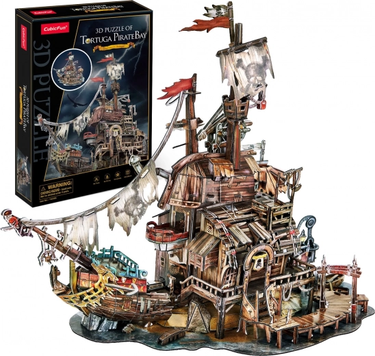 3D puzzle Piracki port Tortuga 218 elementów