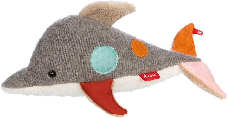 Sigikid pierwsza pluszowa maskotka delfin patchwork 33 cm