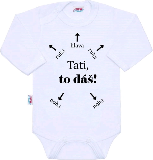 Body niemowlęce z nadrukiem New Baby Tati, to dasz radę! 68 (4–6 miesięcy)