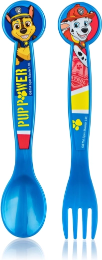 Dziecięcy plastikowy sztuciec PATROLA, zestaw 2‑częściowy