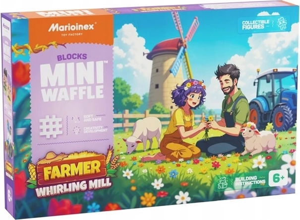 Marioinex Mini Waffle Farma – wiatrak (100 elementów)