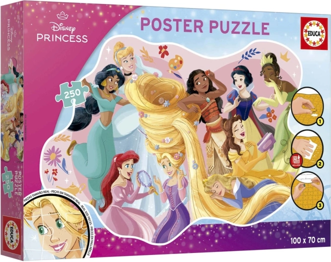 Plakatowe puzzle Educa Księżniczki Disneya 250 elementów