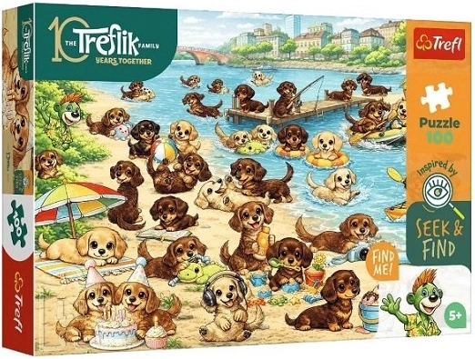Puzzle Trefl Seek & Find Jamniki i Trefliki 100 elementów