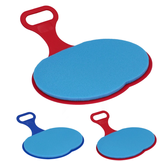 Zimowy ślizgacz z piankową podkładką w kształcie jabłka