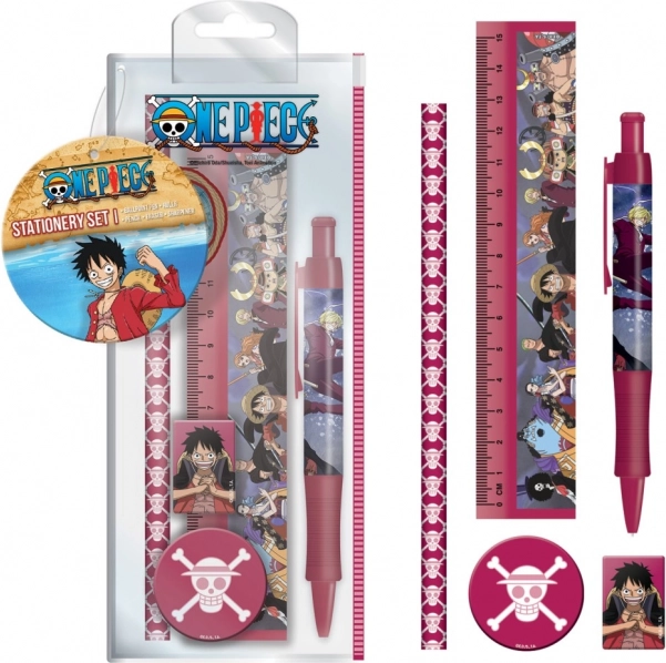 Zestaw szkolny ONE PIECE w plastikowym etui
