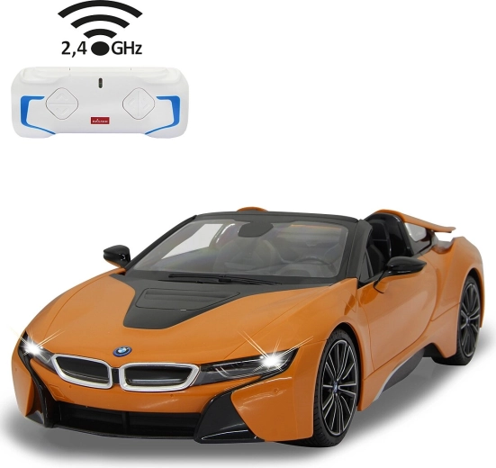 Jamara BMW i8 Roadster RC auto 1:12 pomarańczowe 2,4 GHz