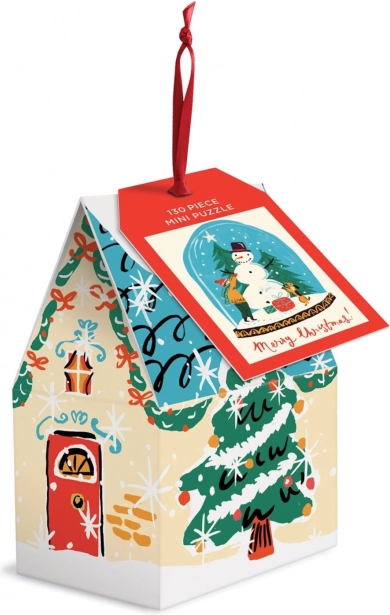 Zimowe puzzle ze śnieżynką GALISON 130 elementów