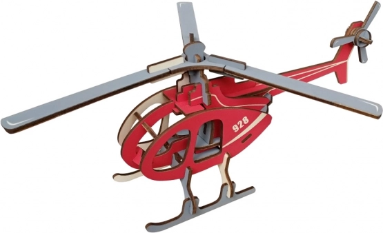 Woodcraft drewniane 3D puzzle helikopter