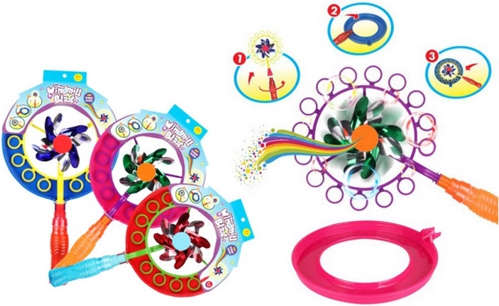 Wiatraczek do baniek mydlanych 2w1