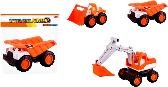 Plastowa zabawka budowlana – koparka lub wywrotka