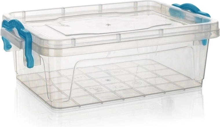 Pojemnik Gema prostokątny 0,5 l z turkusowymi uchwytami