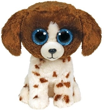 Pluszak Ty Beanie Boos pies Muddles, brązowo-biały, 15 cm