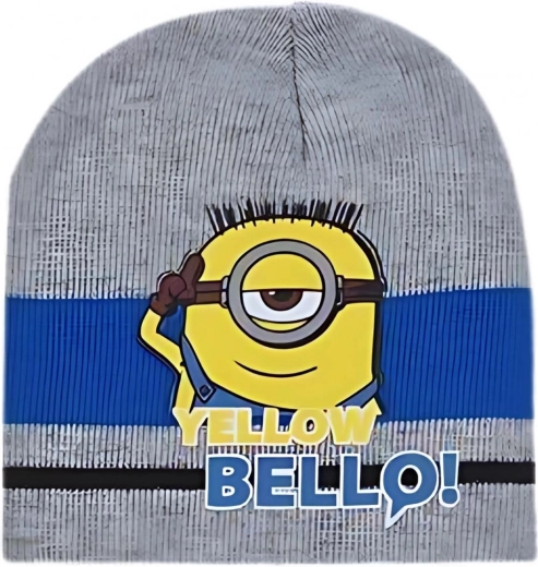 Szara czapka Minionki