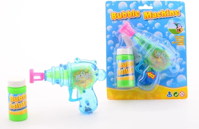 Świecący pistolet do baniek mydlanych z płynem