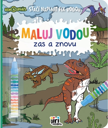 Maluj wodą raz za razem – Dinozaury