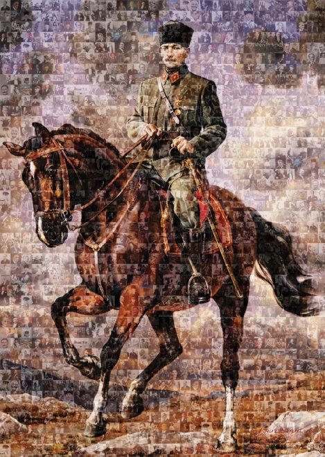 Puzzle Ghazi Mustafa Kemal na koniu 1000 elementów