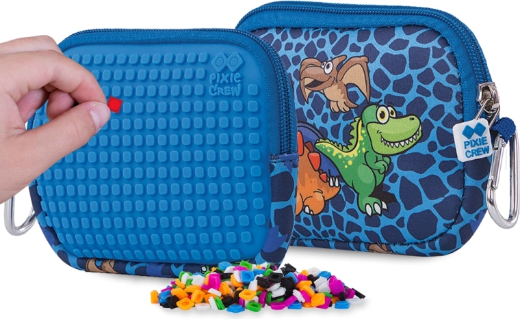 Pixie Crew uniwersalne etui Dino niebieskie