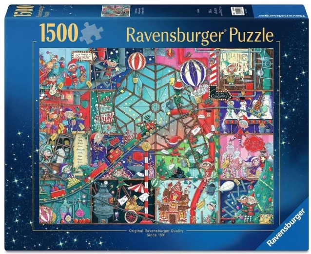 Puzzle Ravensburger warsztat świątecznych elfów 1500 elementów
