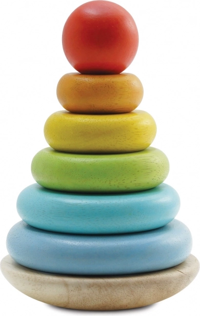 Drewniana wieża do nakładania tęcza LE TOY VAN