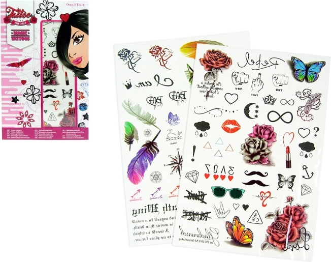 Tymczasowe tatuaże dla dziewczynek – zestaw 73 szt.