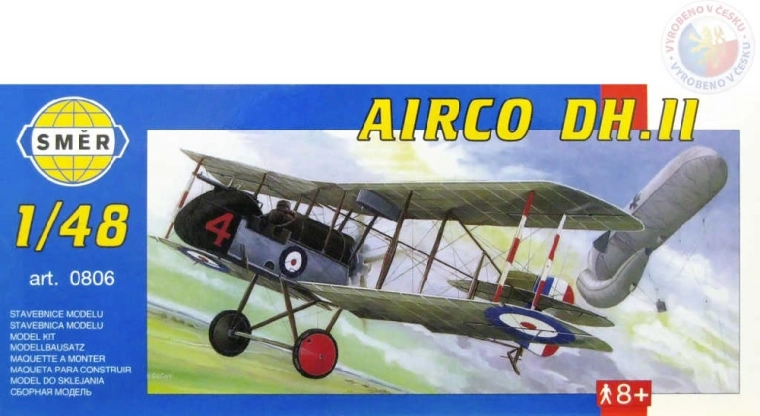Směr model samolotu Airco DH II 1:48