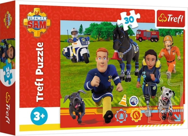 Puzzle Strażak Sam – gotowi do pomocy, 30 elementów, TREFL