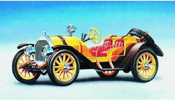 Model auta Mercer Raceabout 1912 w pudełku