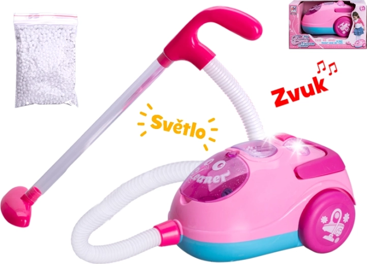 Dziecięcy odkurzacz ze świetlnymi i dźwiękowymi efektami 18 cm