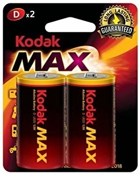 Kodak Alkaline Max baterie alkaliczne D 1,5 V, 2 szt.