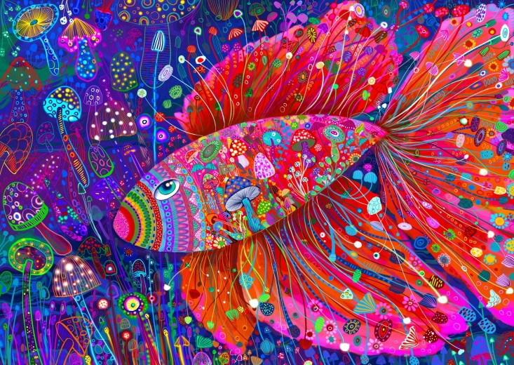 Enjoy puzzle Pływające grzyby 1000 elementów